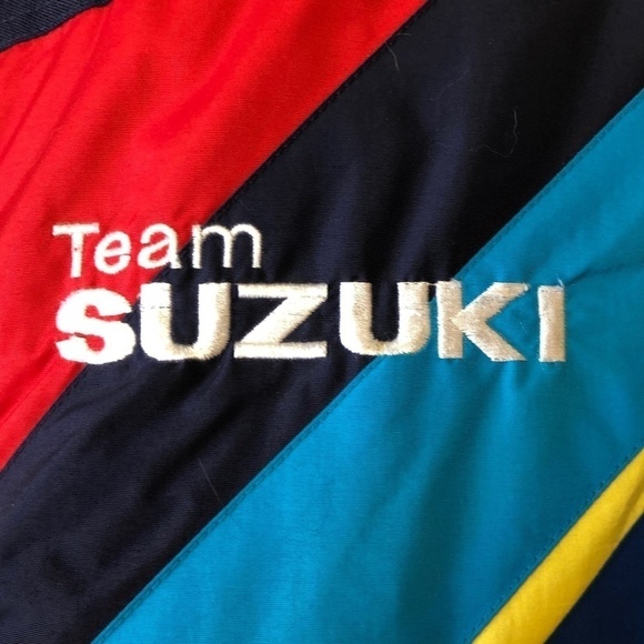 Team Suzuki Vintage Official Jacket Coat Yellow Racing Full Zip Men's XL NWT - Picture 4 of 8